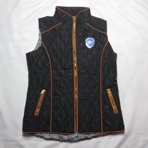 GAMEDAY womens VEST puffer BLACK gold OKLAHOMA CITY THUNDER  SIZE XL
